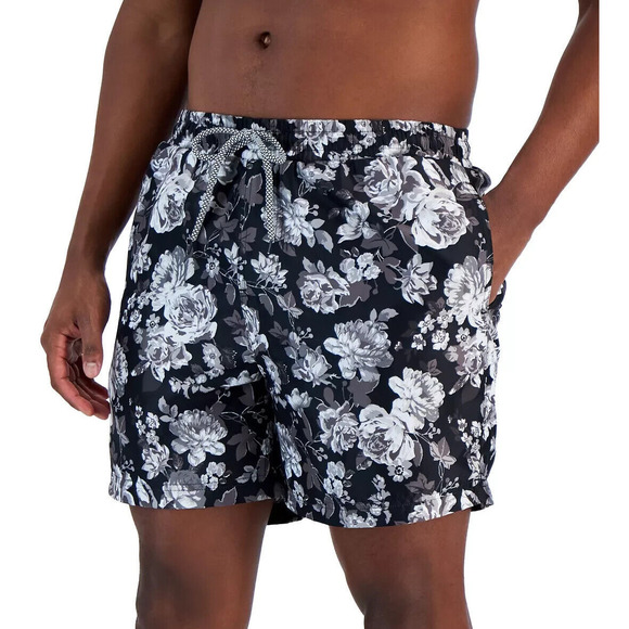 I.N.C. Men's NEW Roscoe Floral 5" Quick Dry Swim Shorts Trunks S Small - Picture 2 of 2